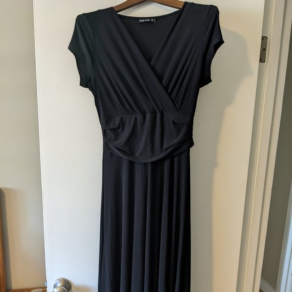 Koh Koh Black Maxi Dress Formal Maternity Friendly - Picture 3 of 6